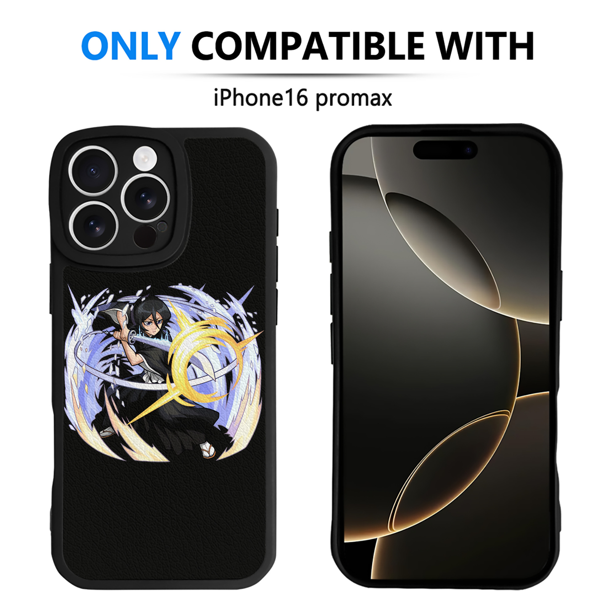 （画像用） ブリーチ 朽木ルキア BLEACH Kuchiki Rukia 【iPhone 16シリーズ対応】シリコンスマホケース（レザー調） 材質：シリコン